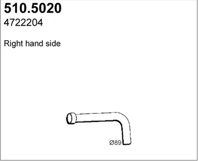 Tubo de escape ASSO 510.5020