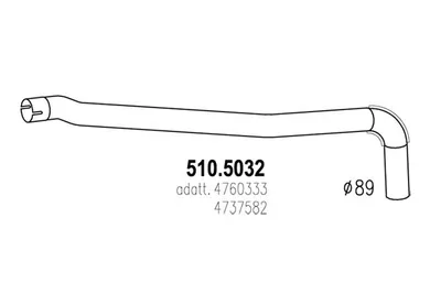 Tubo de escape ASSO 510.5032