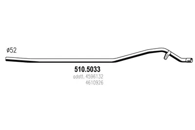 Tubo de escape ASSO 510.5033