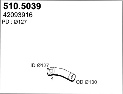 Tubo de escape ASSO 510.5039
