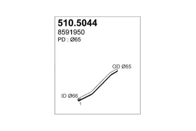 Tubo de escape ASSO 510.5044
