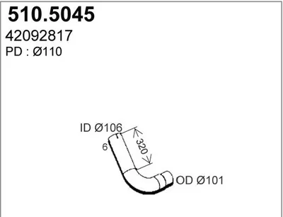 Tubo de escape ASSO 510.5045