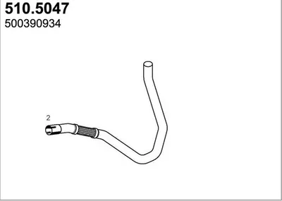 Tubo de escape ASSO 510.5047