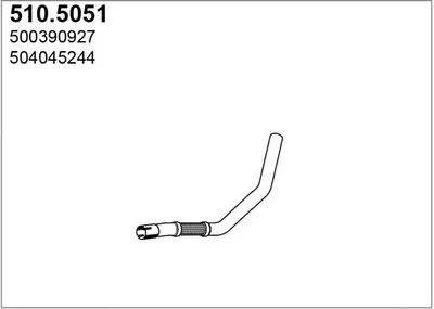 Tubo de escape ASSO 510.5051