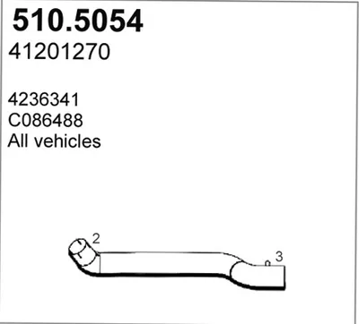Tubo de escape ASSO 510.5054