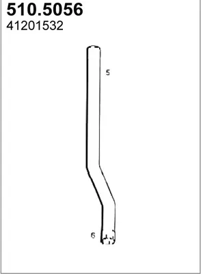 Tubo de escape ASSO 510.5056