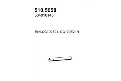 Tubo de escape ASSO 510.5058