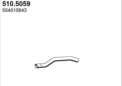 Tubo de escape ASSO 510.5059