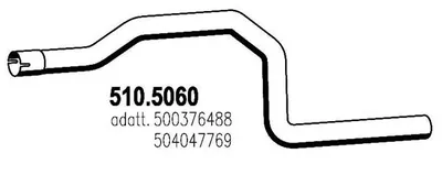 Tubo de escape ASSO 510.5060