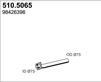 Tubo de escape ASSO 510.5065