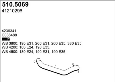 Tubo de escape ASSO 510.5069