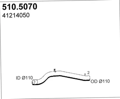 Tubo de escape ASSO 510.5070