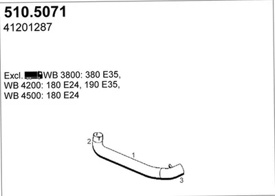 Tubo de escape ASSO 510.5071