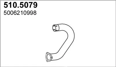 Tubo de escape ASSO 510.5079
