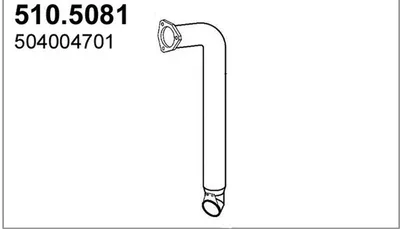 Tubo de escape ASSO 510.5081