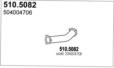 Tubo de escape ASSO 510.5082