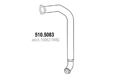 Tubo de escape ASSO 510.5083