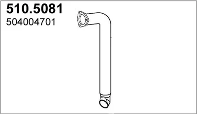 Tubo de escape ASSO 510.5084
