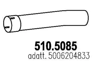 Tubo de escape ASSO 510.5085