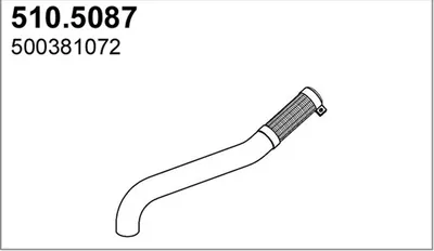 Tubo de escape ASSO 510.5087