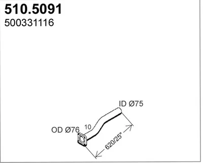 Tubo de escape ASSO 510.5091