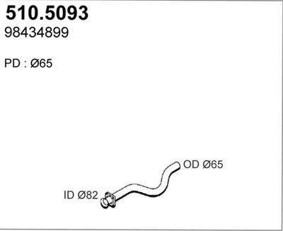 Tubo de escape ASSO 510.5093