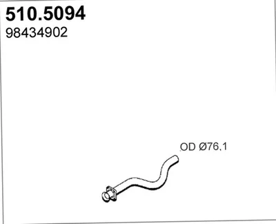 Tubo de escape ASSO 510.5094