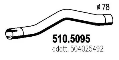 Tubo de escape ASSO 510.5095