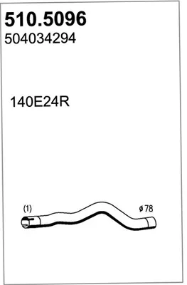 Tubo de escape ASSO 510.5096