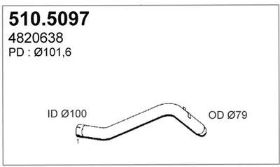 Tubo de escape ASSO 510.5097