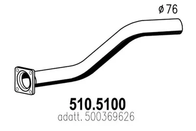 Tubo de escape ASSO 510.5100