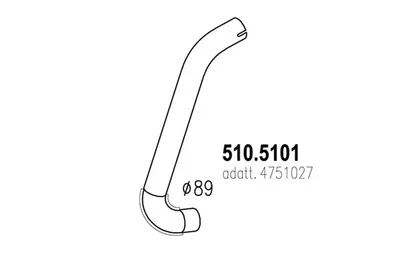 Tubo de escape ASSO 510.5101