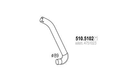 Tubo de escape ASSO 510.5102