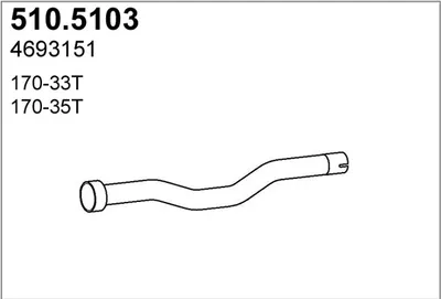 Tubo de escape ASSO 510.5103