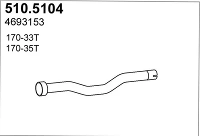 Tubo de escape ASSO 510.5104