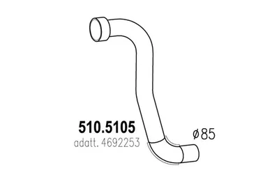 Tubo de escape ASSO 510.5105