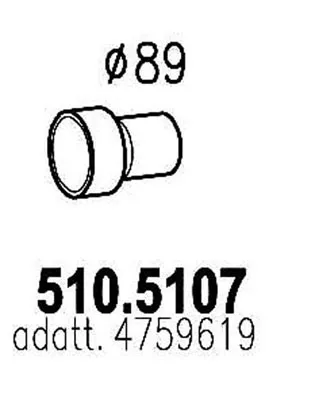 Tubo de escape ASSO 510.5107