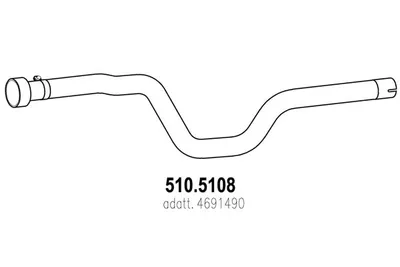 Tubo de escape ASSO 510.5108