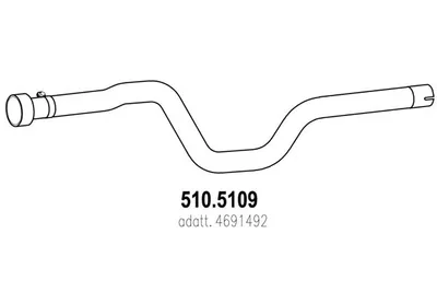 Tubo de escape ASSO 510.5109