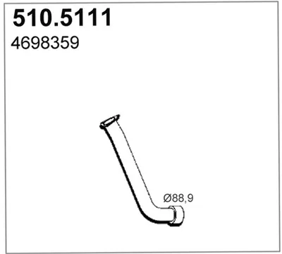 Tubo de escape ASSO 510.5111