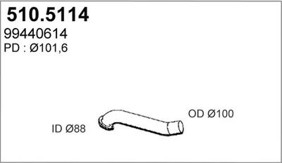 Tubo de escape ASSO 510.5114