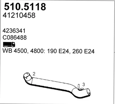 Tubo de escape ASSO 510.5118