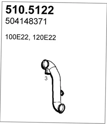 Tubo de escape ASSO 510.5122