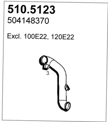 Tubo de escape ASSO 510.5123
