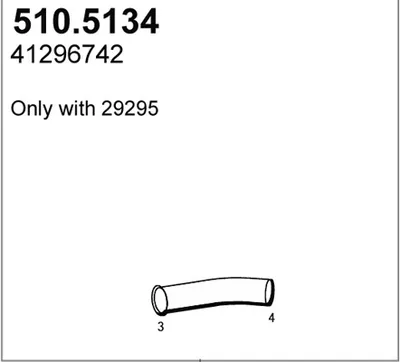 Tubo de escape ASSO 510.5134