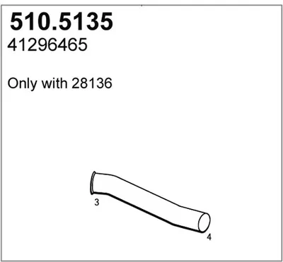 Tubo de escape ASSO 510.5135