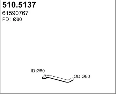 Tubo de escape ASSO 510.5137
