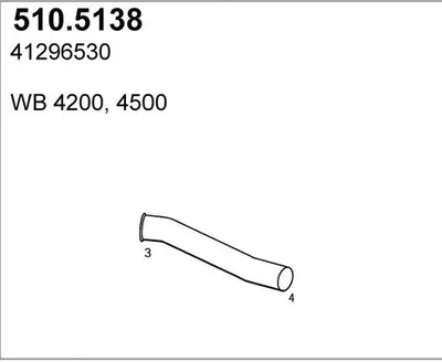 Tubo de escape ASSO 510.5138