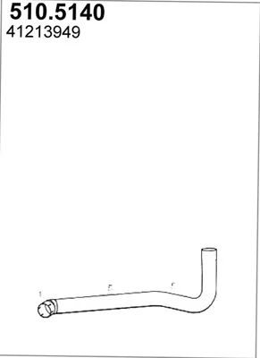 Tubo de escape ASSO 510.5140