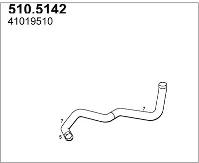 Tubo de escape ASSO 510.5142